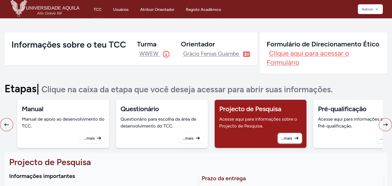 Sistema de Gestão de TCC